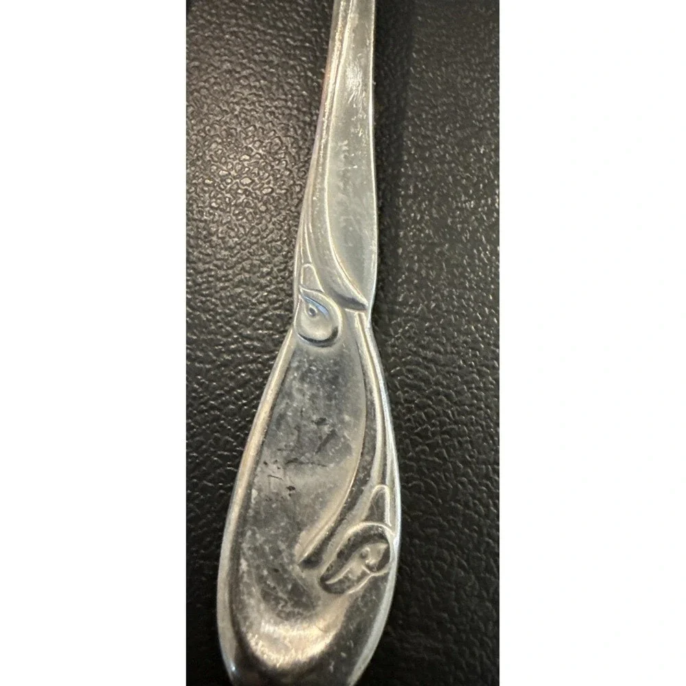 Oneida Deluxe Calla Lily Soup Spoons Spoon Stainless Steel Vintage Set Of 3